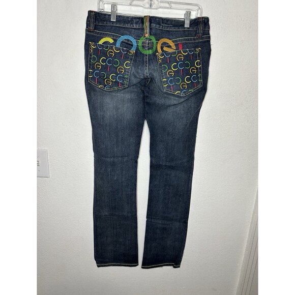 COOGI Multicolor Embroidered Logo Straight Leg Women’s Jeans Size 5/6 - Picture 5 of 12